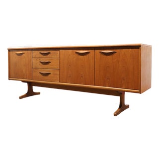 Mid Century Modern Vintage Teak Credenza Sideboard by Austinsuite Wide For Sale