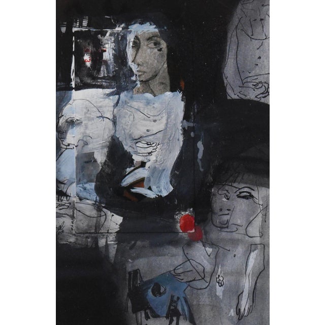 Delve into the introspective world of Reza's mixed media artwork, "Contemplation." This 13" x 17" piece invites viewers to...