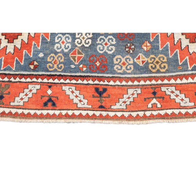 Late 19th Century Antique Kazak Rug 6'8'' X 7'11'' For Sale - Image 5 of 8