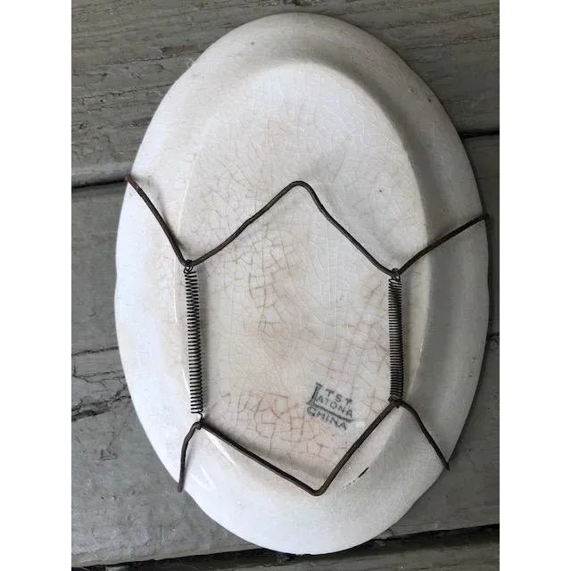 Antique Latona Corn Patterned Oval Plates - Set of 3 For Sale In Greenville, SC - Image 6 of 7