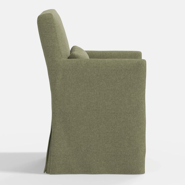 Not Yet Made - Made To Order Stoffer Home x Cloth & Company Lindy Slipcover Dining Arm Chair in Textured Linen Laurel For Sale - Image 5 of 7