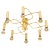 Mid-Century Brass Chandelier, 1970s For Sale