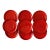Set of 9 Red Gerz West Germany Pottery Saucers For Sale