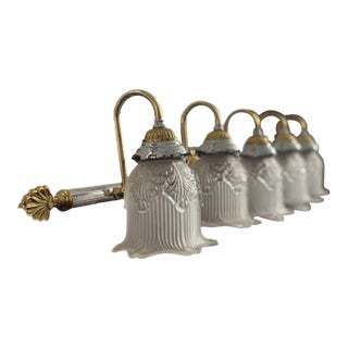 Feiss Pasquale Wall 5 Light Vanity Sconce Vintage Deco Style For Sale