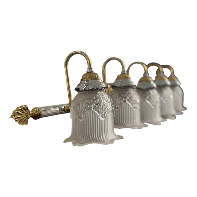 Feiss Pasquale Wall 5 Light Vanity Sconce Vintage Deco Style For Sale