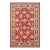 Oriental Ziegler Red Blue Hand-Knotted Wool Rug - 6'1'' X 8'11'' For Sale