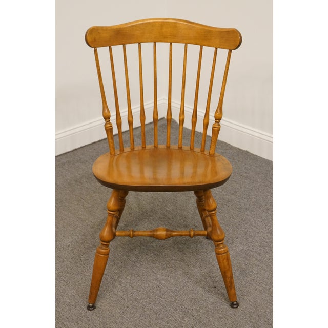 Late 20th Century Vintage Nichols & Stone Solid Maple Spindle Back