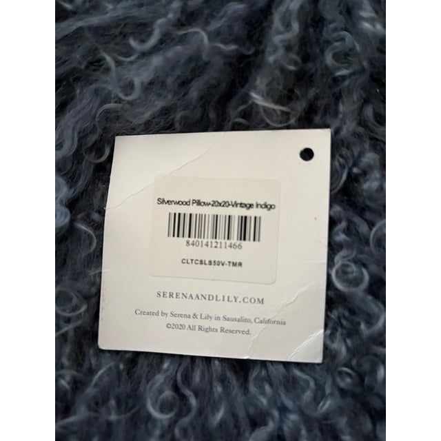Serena & Lily Silverwood Pillow Cover 20” X 20” Blue Vintage Indigo New With Tag For Sale In New York - Image 6 of 10