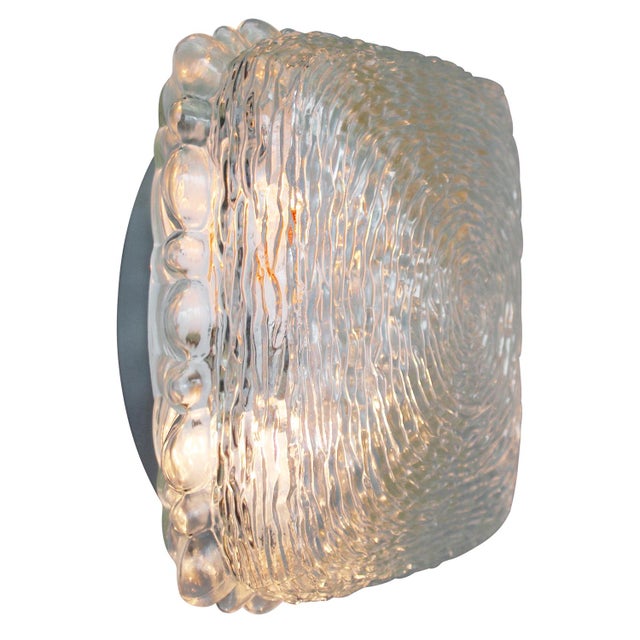 Mid-Century Modern Mid-Century Modern Clear Glass Ceiling Lamp by Helena Tynell for Glashütte Limburg For Sale - Image 3 of 11
