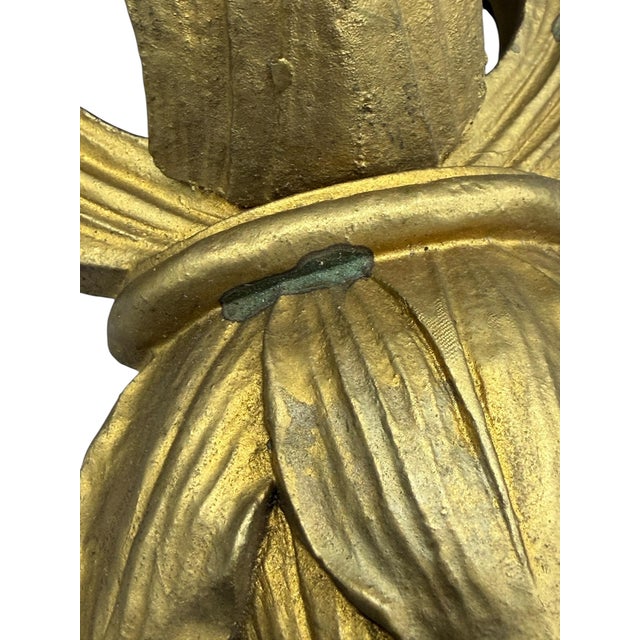 Gilded Acanthus Leaf Demi-Lune Hollywood Regency Wall Shelves, a Pair For Sale - Image 10 of 14