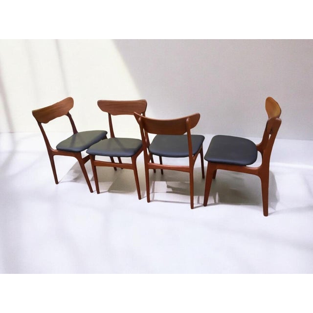Mid-Century Dining Chairs by Schienning & Elgaard for Randers Mobelfabrik, 1960s, Set of 4 For Sale - Image 12 of 18
