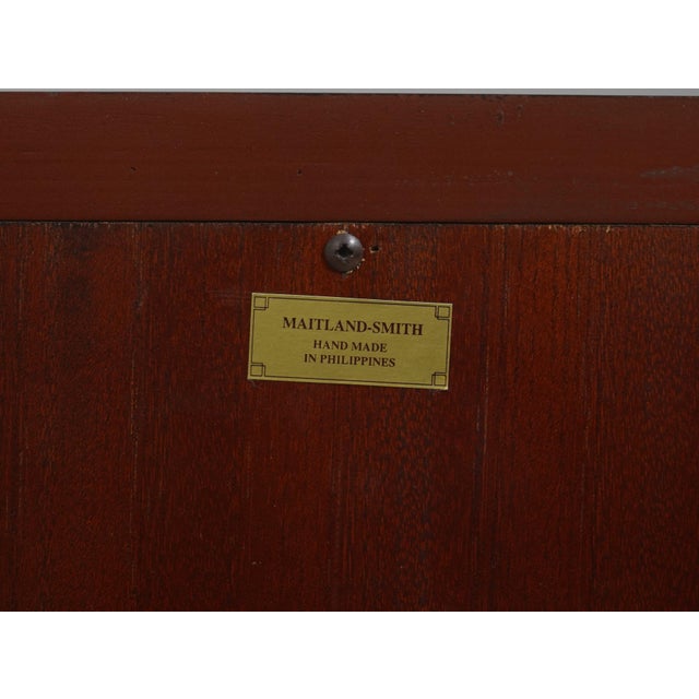 Maitland Smith Mahogany Stone Top Console Cabinet For Sale - Image 17 of 18