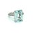 Sky Blue Natural Aquamarine Diamond Ring 14k W Gold 5.78 TCW Certified For Sale - Image 8 of 8