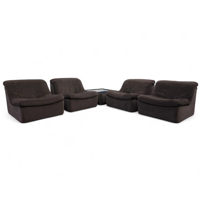 Modular Fabric Sofa and Coffee Table, 1970s, Set of 5 For Sale - Image 10 of 10