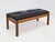 Textile Brutalistic Danish Bench with Soft Leather Cushion, Denmark, 1970 For Sale - Image 7 of 10