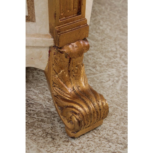 Neoclassical Tessallated Stone Top French Provincial Commode Dresser For Sale - Image 16 of 18