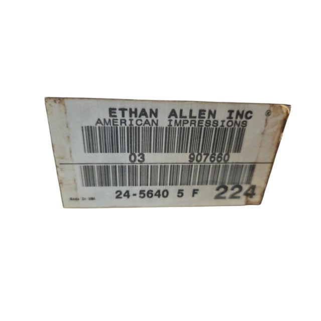 1990s Ethan Allen American Impressions Queen Sleigh Bed Mission Arts Crafts Headboard For Sale - Image 9 of 13