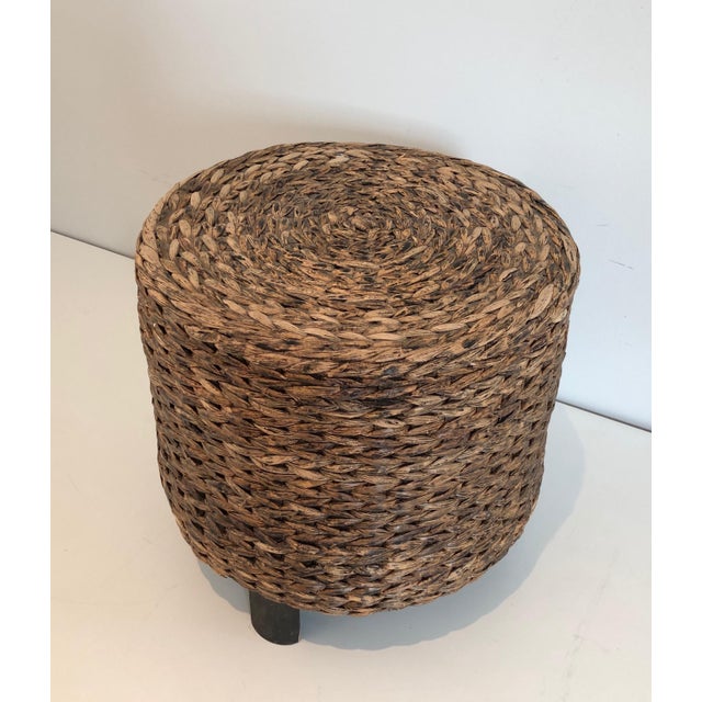 Small Rope Stool in the Style of Adrien Audoux and Frida Minet. French Work. For Sale - Image 10 of 12