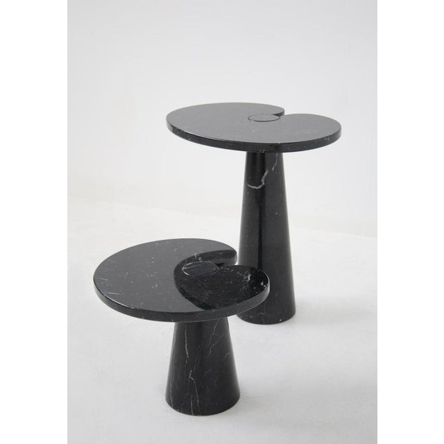 Black Marble Eros Coffee Tables by Angelo Mangiarotti for Skipper, 1980s, Set of 2, in Very Good conditions. Designed 1980...