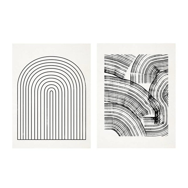 2020s Contemporary Minimalist Abstract Prints, Framed - a Pair For Sale - Image 5 of 6