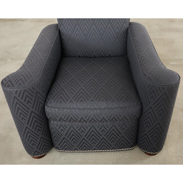 Wood Ralph Lauren Italian Upholstered Brook Street Club Chair For Sale - Image 7 of 18