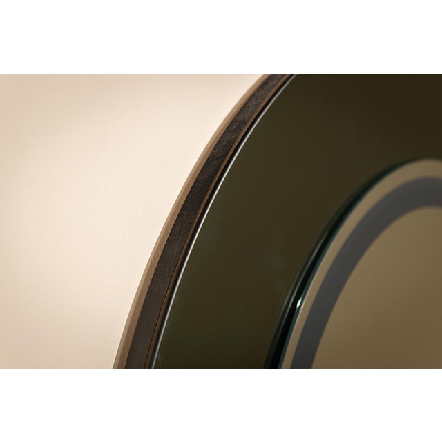 Gray Mirror by Marcello and Marco De Carli for Cristal Art, Italy 1970s For Sale - Image 8 of 10