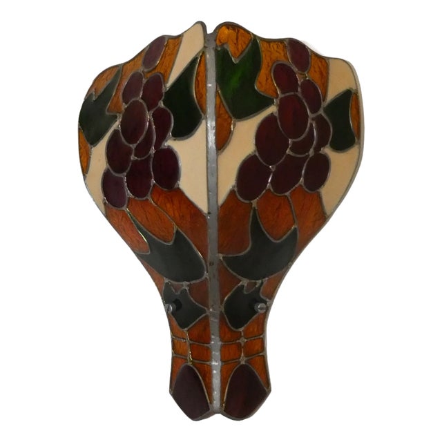 Tiffany Style Polycarbonate Wall Lights by Flair, 1990s, Set of 2 For Sale