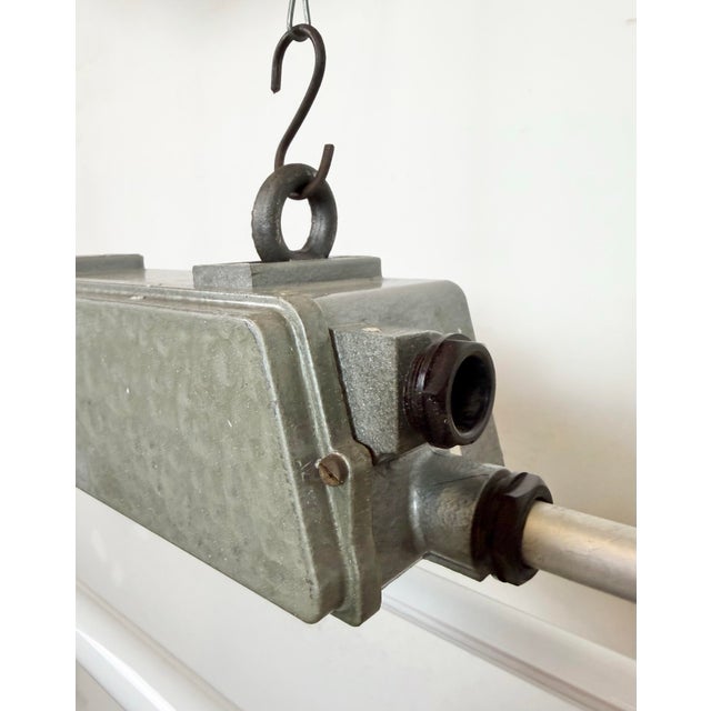 Metal Industrial Grey Tube Light from Elektrosvit, 1970s For Sale - Image 7 of 18
