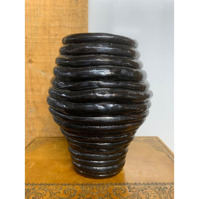 Late 20th Century Vintage Coiled Studio Art Pottery Vessel For Sale - Image 5 of 5
