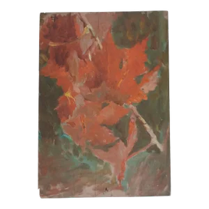 Antique Autumn Maple Leaves Painting