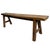 Antique elm wood rustic original Mongolian village bench. Seating area is 8" deep. Great for outdoor or indoor use (finish...