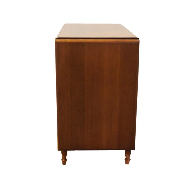 Traditional Thomasville Furniture Collector's Cherry Traditional Style 66" Server Buffet W. Slide-And-Drop-Top 720-26 For Sale - Image 3 of 12