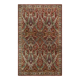 Antique European Rug in Red With Soumak Dragon Pattern For Sale