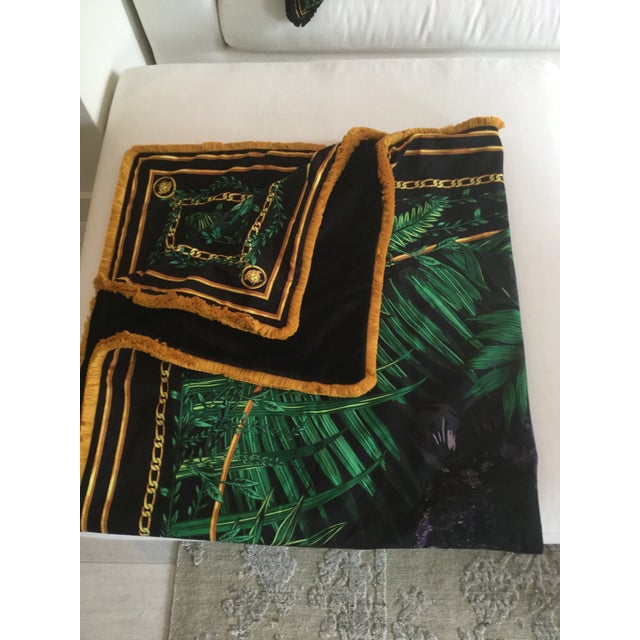 Italian Custom Made Gianni Versace Velvet Throw Chairish