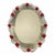Mid-Century Modern Venetian Murano Glass Oval Red Floral Wall Mirror – Hand-Carved Italian Art For Sale - Image 3 of 12