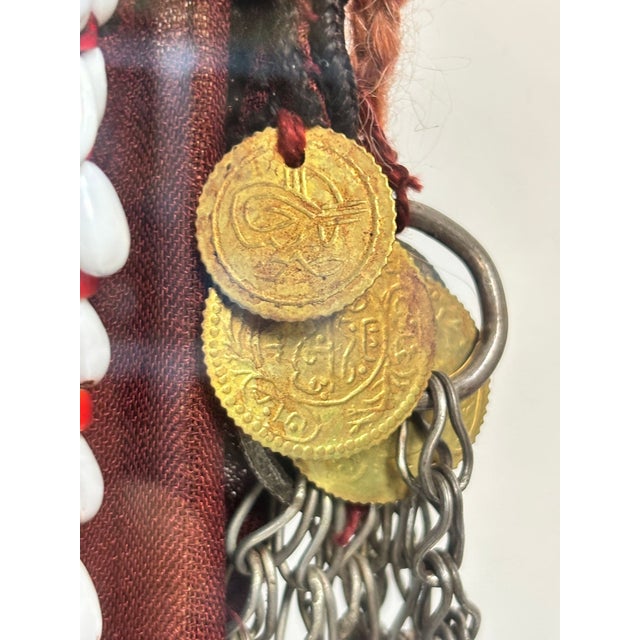 Islamic Face Veil, Egyptian Bedouin Desert Garment Nikab Framed Collectible For Sale - Image 15 of 17
