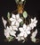 1980s Vintage Murano Style Chandelier White Flowers, 1980 For Sale - Image 5 of 10