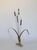 Vintage Brutalist Brass Cattails W/ Rock Base Decor For Sale - Image 4 of 9