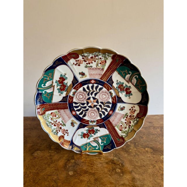Ceramic Japanese Imari Chargers, 1920s, Set of 2 For Sale - Image 7 of 8