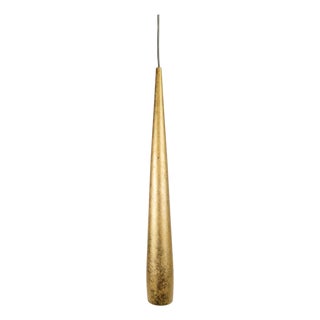 Conical Gold Line Pendant Lamp from Panzeri, Italy, 1990s For Sale