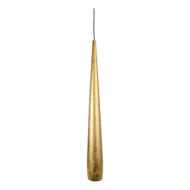 Conical Gold Line Pendant Lamp from Panzeri, Italy, 1990s For Sale