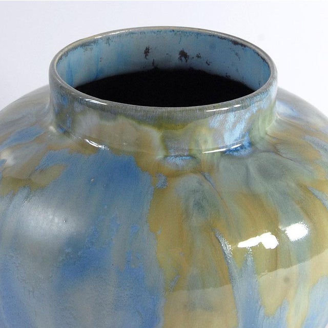 Glazed Ceramic Vase from Faïencerie De Thulin, 1930s For Sale - Image 4 of 11