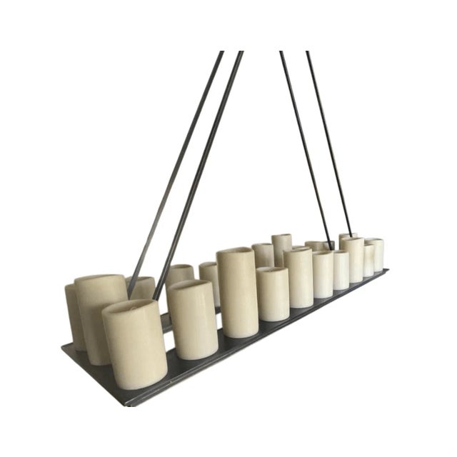 Farmhouse Restoration Hardware Farmhouse Style 16 Pillar Candle Chandelier For Sale - Image 3 of 5