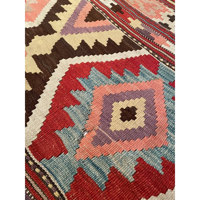 Antique Handwoven Wool Kilim Rug, Anatolia, Türkiye, 1940s For Sale - Image 4 of 8