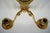 Metal 1980s Pair of Brass Wall 2 Candle Sconces For Sale - Image 7 of 9