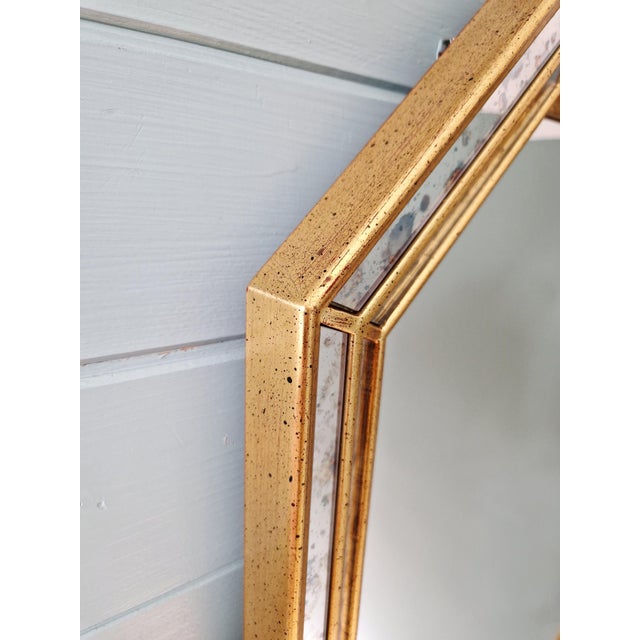 Mid-Century Modern Vintage Belgian Mirror with Gilded Wooden Frames from Deknudt, 1970 For Sale - Image 3 of 12