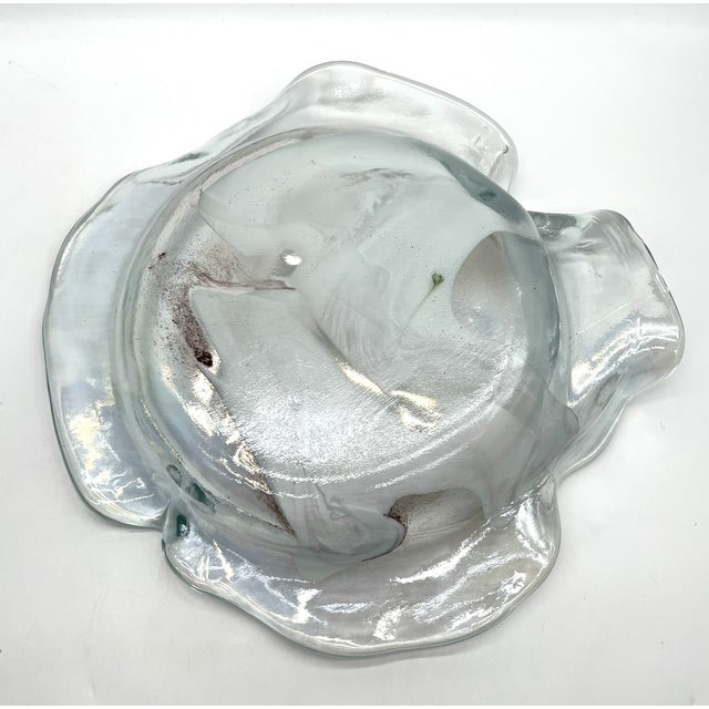 Vintage Iridescent Glass Bowl by Hans Jürgen Richartz for Mathildenhütte, 1970s For Sale - Image 13 of 16