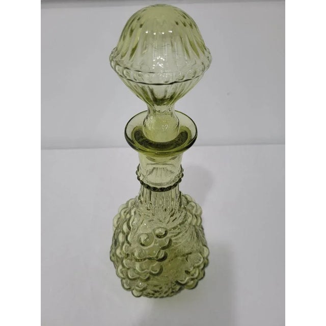 Vintage Avocado Green Fruit Bottle Decanter For Sale - Image 6 of 9