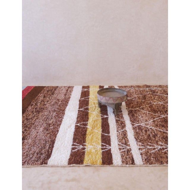 Textile Authentic Tribal Moroccan Wool Rug - 9.7 X 7.1 Ft For Sale - Image 7 of 8