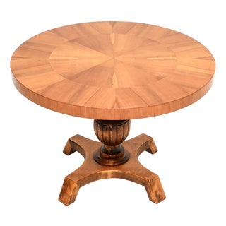 Antique Swedish Walnut and Satin Birch Coffee Table, 1930 For Sale
